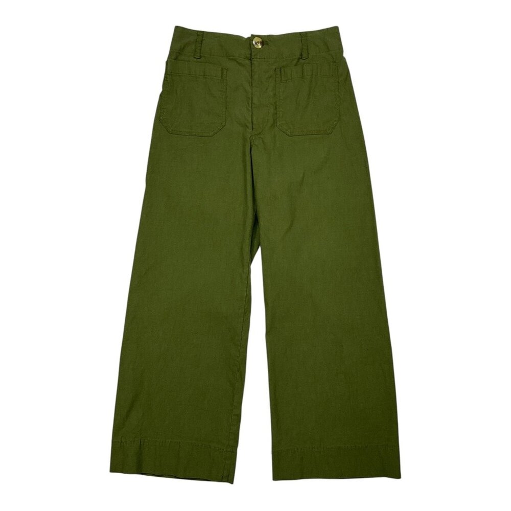 Maeve Colette Olive Green Wide-Leg Pants - Picture 13 of 13